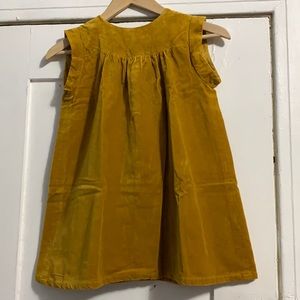 Bon Bon mustard Velvet Dress